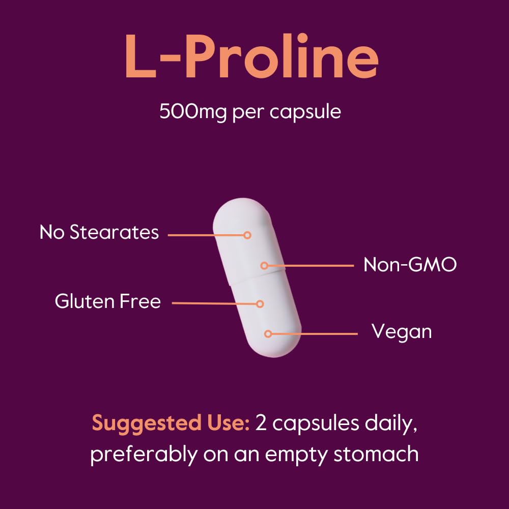 Foto 7 pulgar | Suplemento Bestvite L-prolina 500 Mg (120 Cápsulas) Vegano - Venta Internacional.