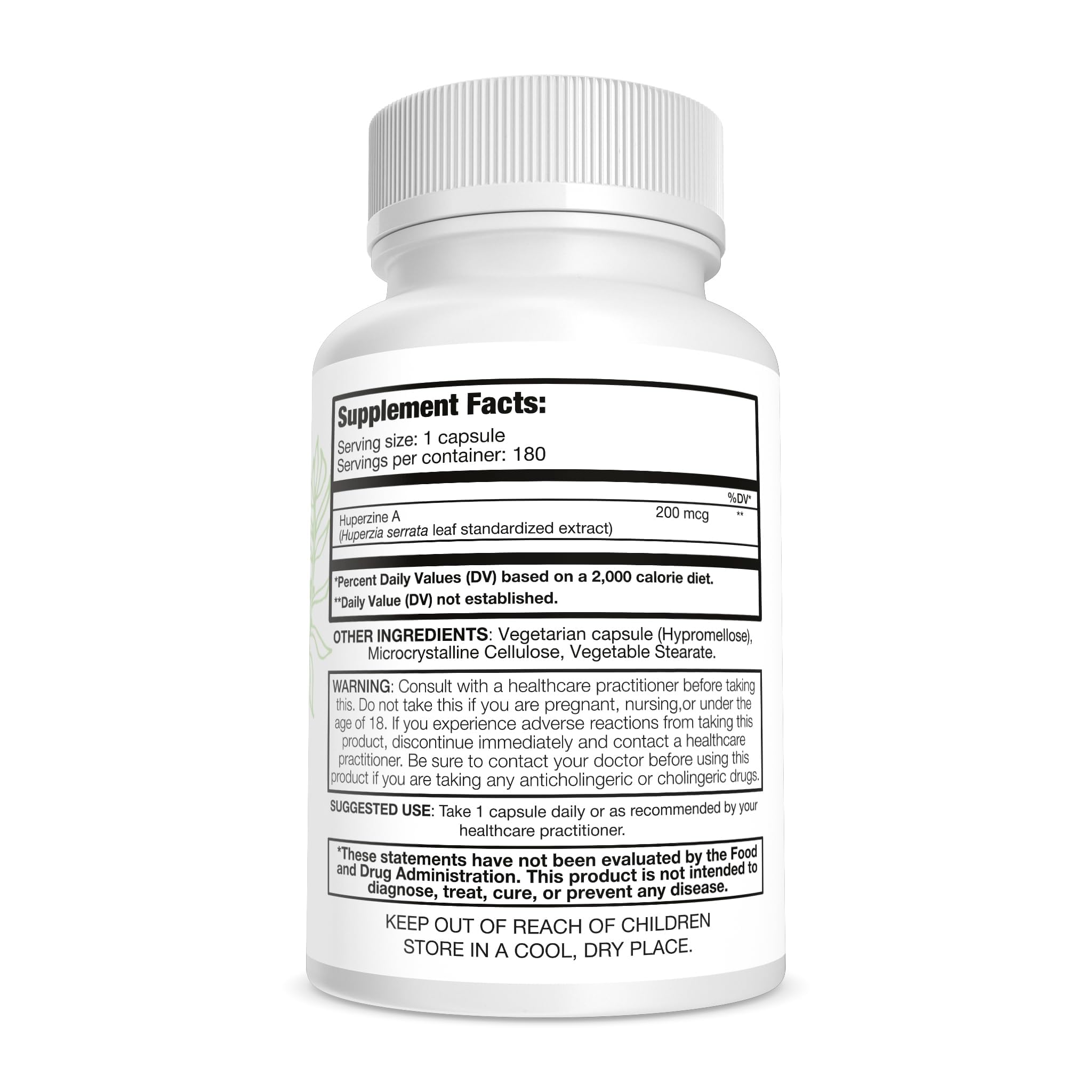 Foto 4 pulgar | Suplemento Pure Nootropics Huperzine A 200 Mcg 180 Cápsulas - Venta Internacional.