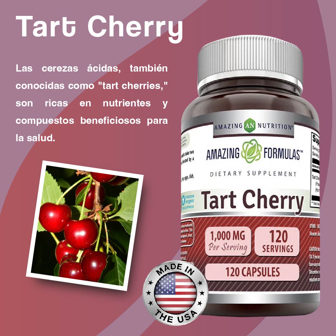 Foto 4 pulgar | Amazing Formulas Tart Cherry Alivio Dolor Inflamación Cereza Ácida 120 Cápsulas