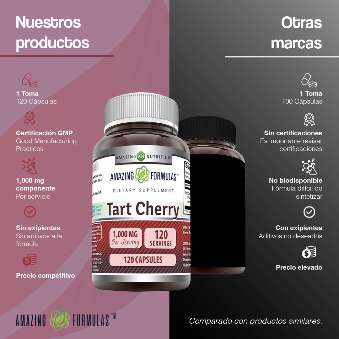 Foto 6 pulgar | Amazing Formulas Tart Cherry Alivio Dolor Inflamación Cereza Ácida 120 Cápsulas