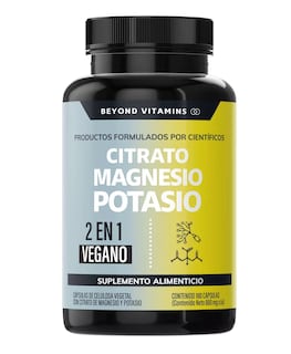 Foto 1 | Suplemento de Citrato de Magnesio y Potasio 1500mg con Plátano en Polvo - 180 Cápsulas Veganas