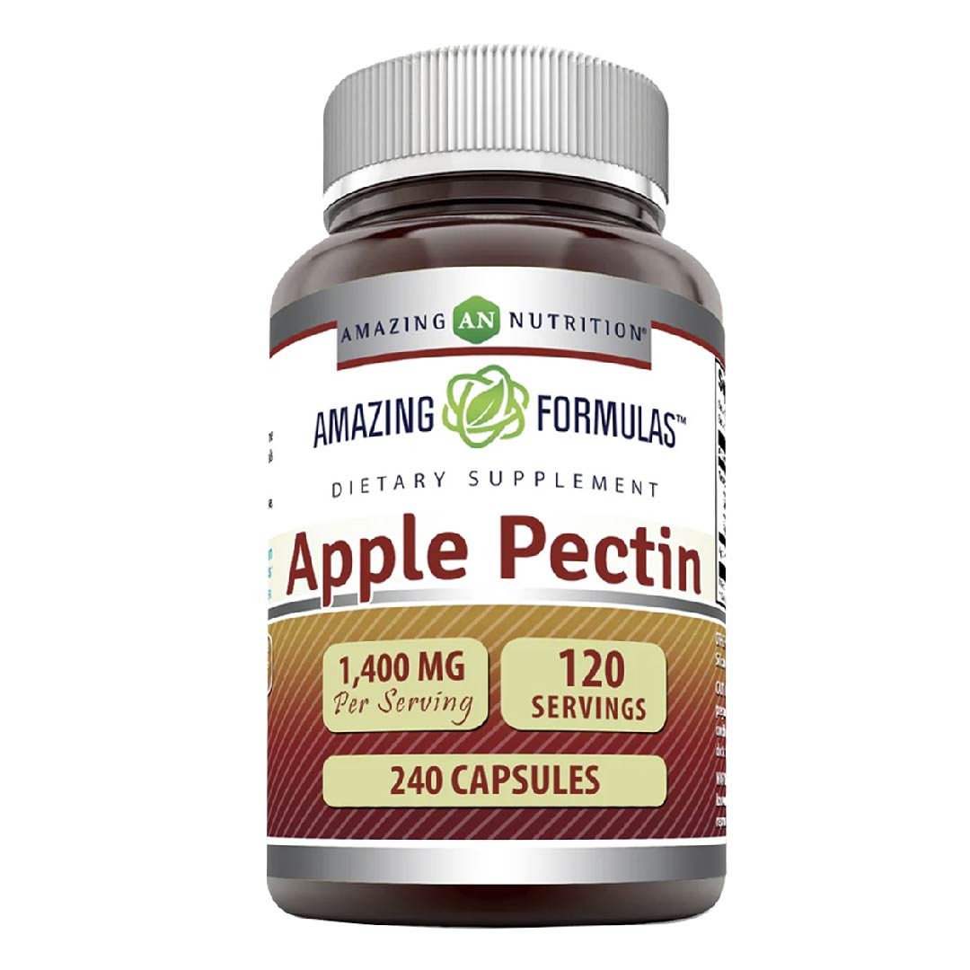 Foto 2 pulgar | Amazing Formulas Apple Pectin Digestión Control Colesterol Pectina De Manazana 120 Cápsulas