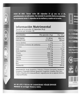 Foto 2 | Precursor D Testosterona Mens Testo Platinum 240 Cápsulas B Life