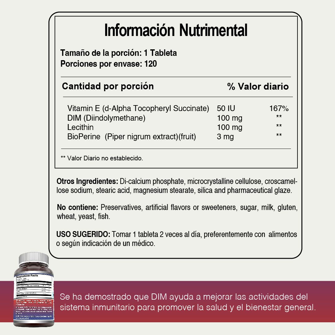 Foto 5 pulgar | Amazing Formulas Dim Equilibrio Hormonal Sexual 120 Tabletas
