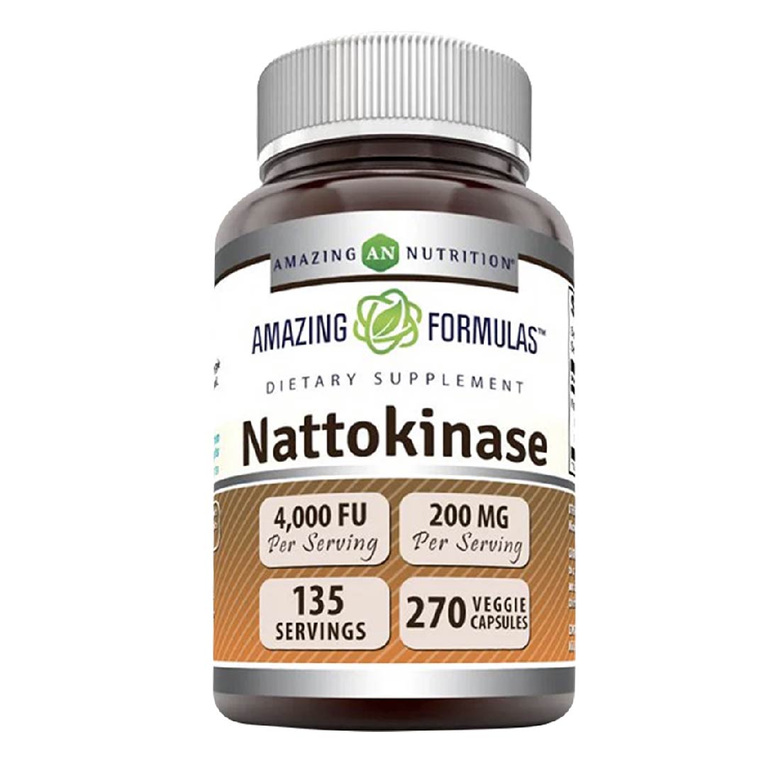 Foto 2 pulgar | Amazing Formulas Nattokinase Salud Cardiovascular Presión Arterial 100 Mg 270 Cápsulas