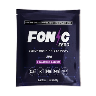 Foto 1 | Bebida Hidratante Fonic En Polvo Con Electrolitos 1 Sobre 200g 20l Sabor Uva