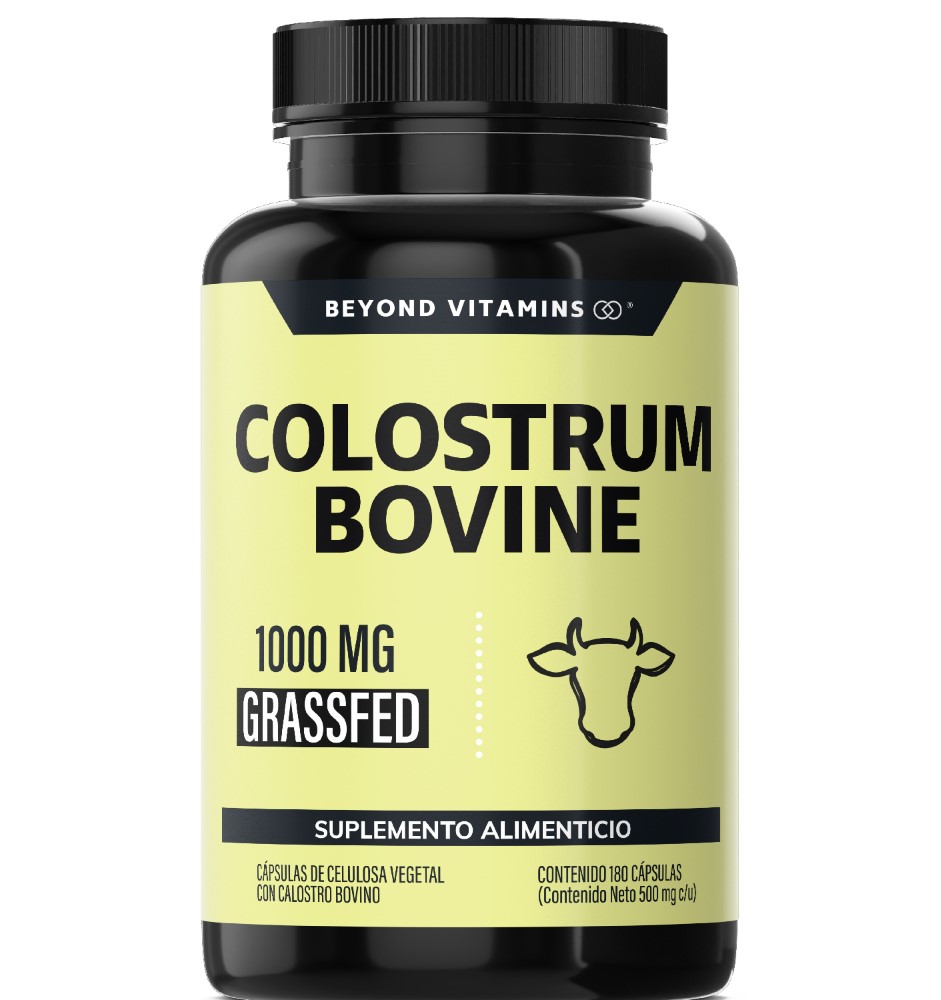 Suplemento Alimenticio Beyond Vitamins Calostro Bovino Grass Fed De Libre Pastoreo 1000 Mg Bovine Colostrum 180 Cápsula