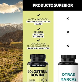 Foto 3 | Suplemento Alimenticio Beyond Vitamins Calostro Bovino Grass Fed De Libre Pastoreo 1000 Mg Bovine Colostrum 180 Cápsula