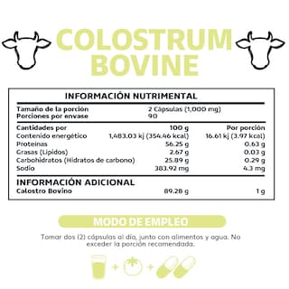 Foto 6 | Suplemento Alimenticio Beyond Vitamins Calostro Bovino Grass Fed De Libre Pastoreo 1000 Mg Bovine Colostrum 180 Cápsula