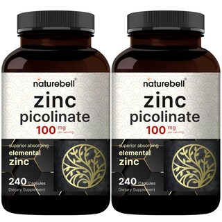 Foto 1 | Suplemento de Picolinato De Zinc Naturebell 100 Mg 480 Cápsulas - Venta Internacional