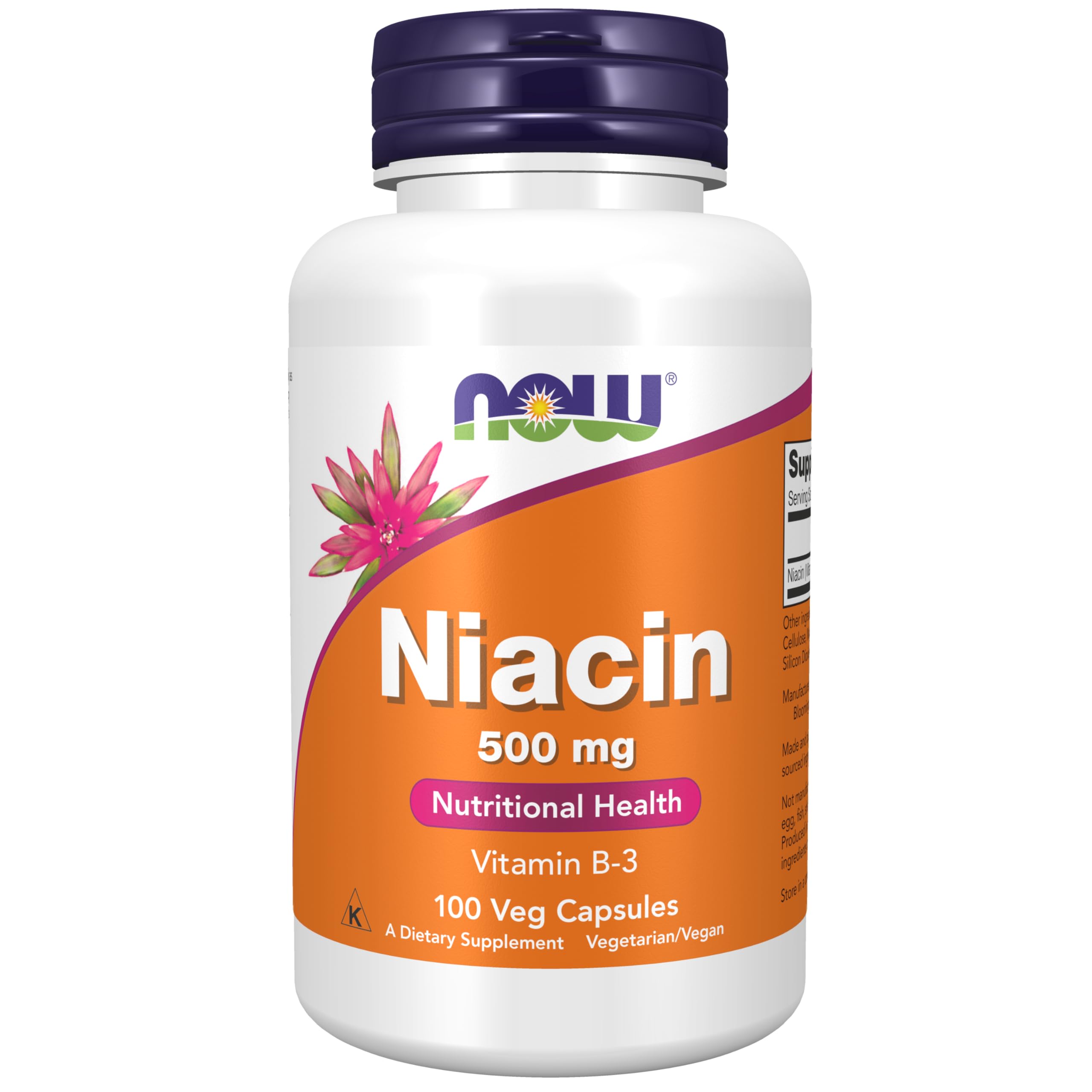 Foto 2 pulgar | Suplementos Now Foods Niacina (vitamina B-3) 500 Mg 100 Cápsulas - Venta Internacional.