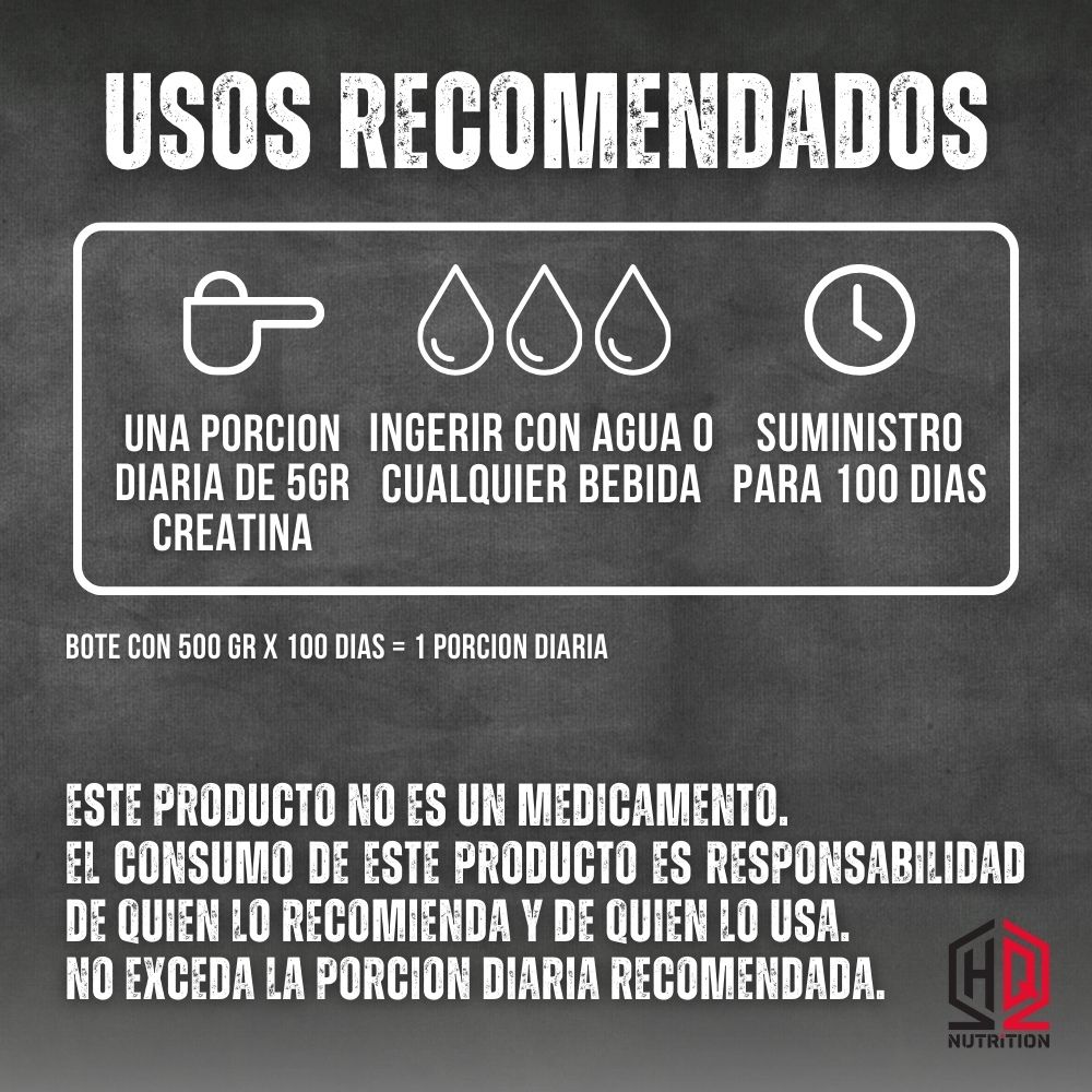 Foto 3 pulgar | HQ Nutrition Creatina Monohidratada 100% Pura