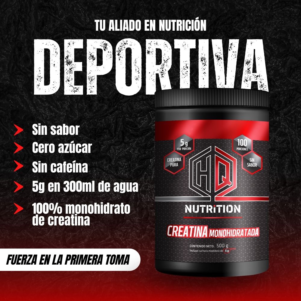 Foto 7 pulgar | HQ Nutrition Creatina Monohidratada 100% Pura