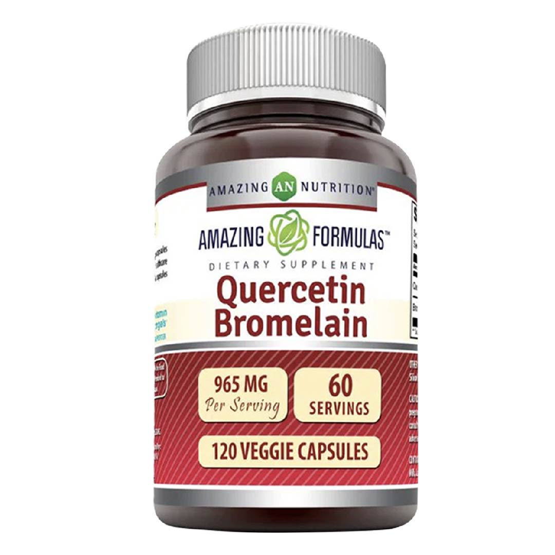 Foto 2 pulgar | Amazing Formulas Quercetin Bromelain 965 Mg Quercetina Y Bromelina Antioxidante Antiinflamatorio Salud Cardiova