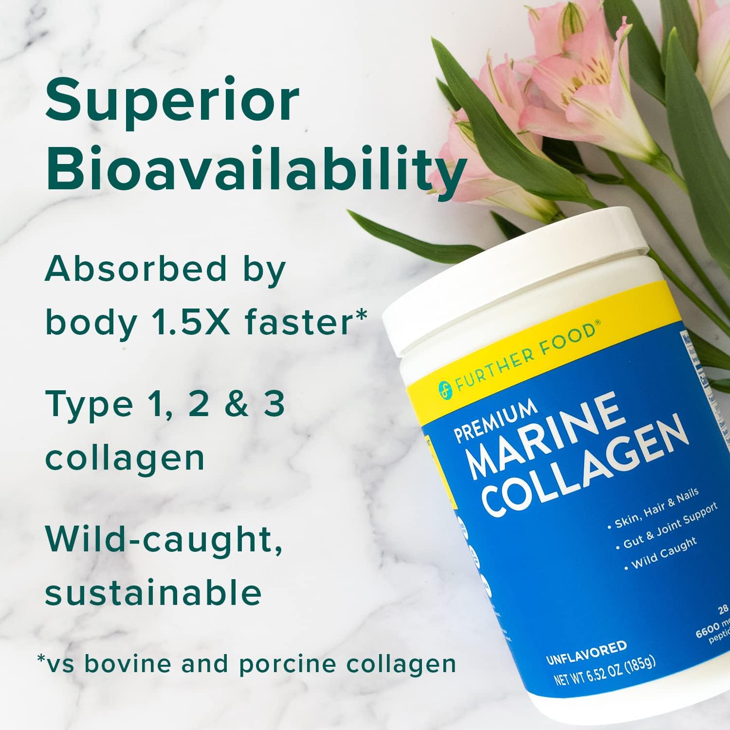 Foto 5 pulgar | Péptidos De Colágeno Marino En Polvo Para Alimentos Complementarios, Sin Sabor, 175 Ml - Venta Internacional.