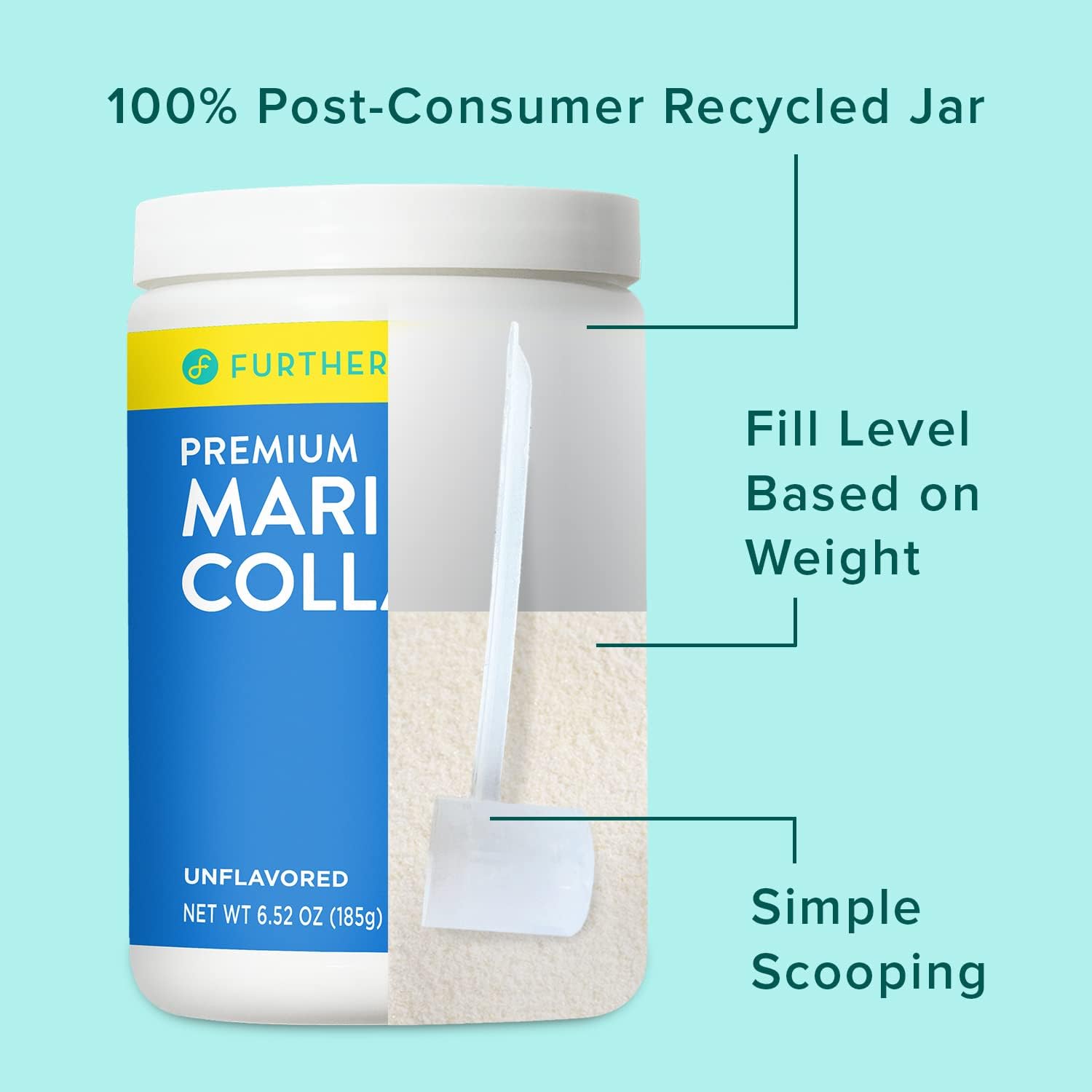 Foto 7 | Péptidos De Colágeno Marino En Polvo Para Alimentos Complementarios, Sin Sabor, 175 Ml - Venta Internacional.