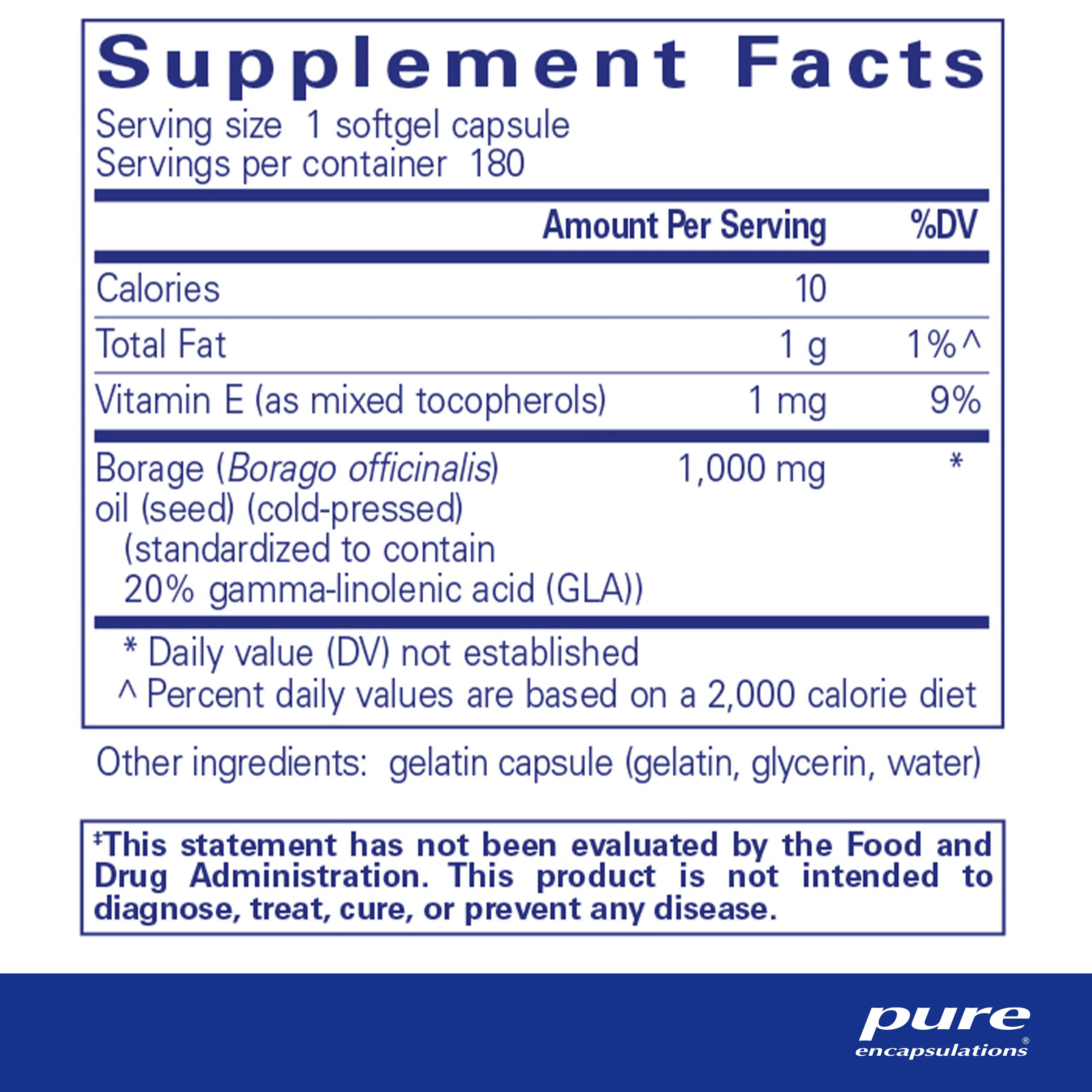 Foto 3 pulgar | Aceite De Borraja Supplement Pure Encapsulations 180 Cápsulas De Gelatina Blanda - Venta Internacional.