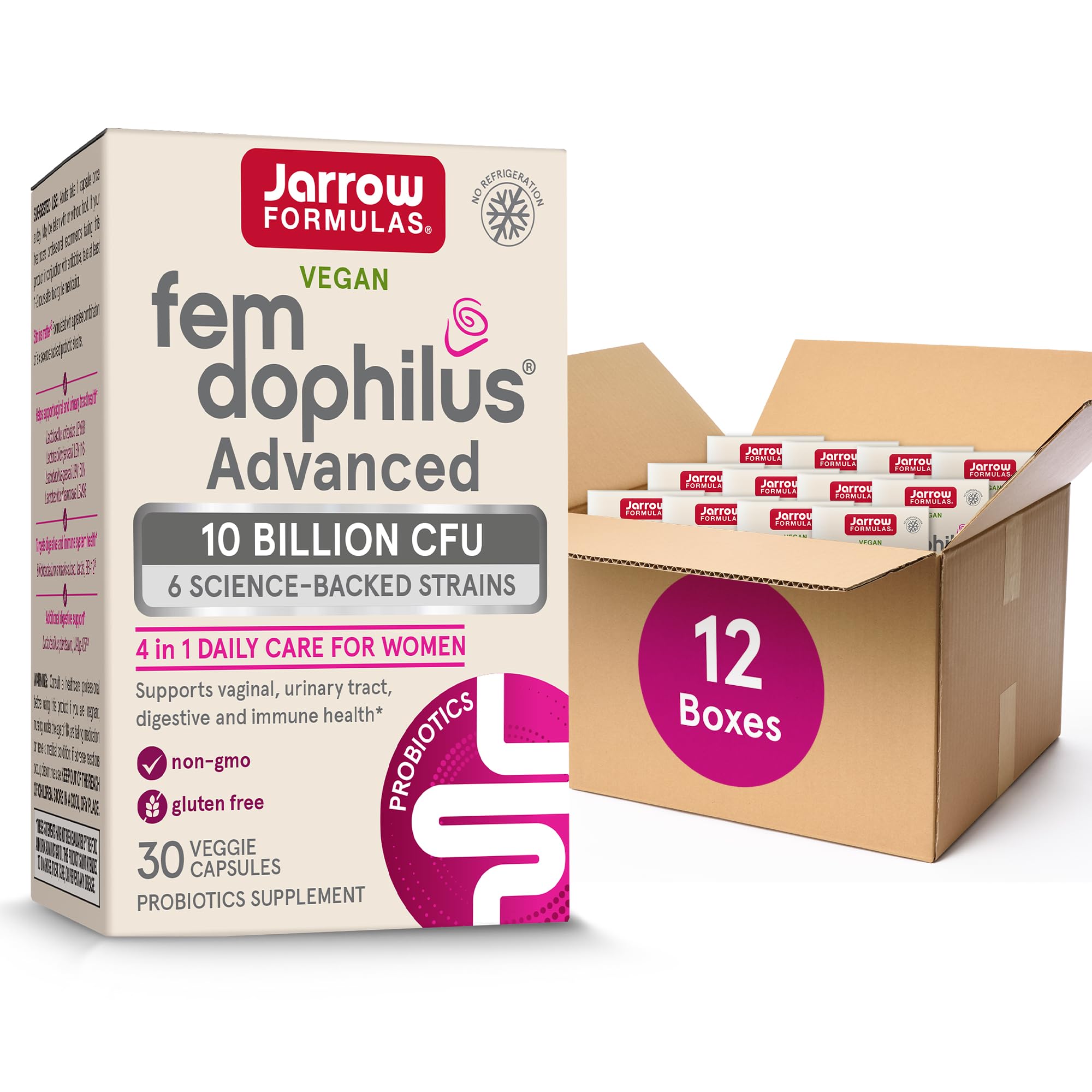 Foto 2 pulgar | Suplemento Jarrow Formulas Fem-dophilus 10 Mil Millones De Cfu X30 - Venta Internacional.