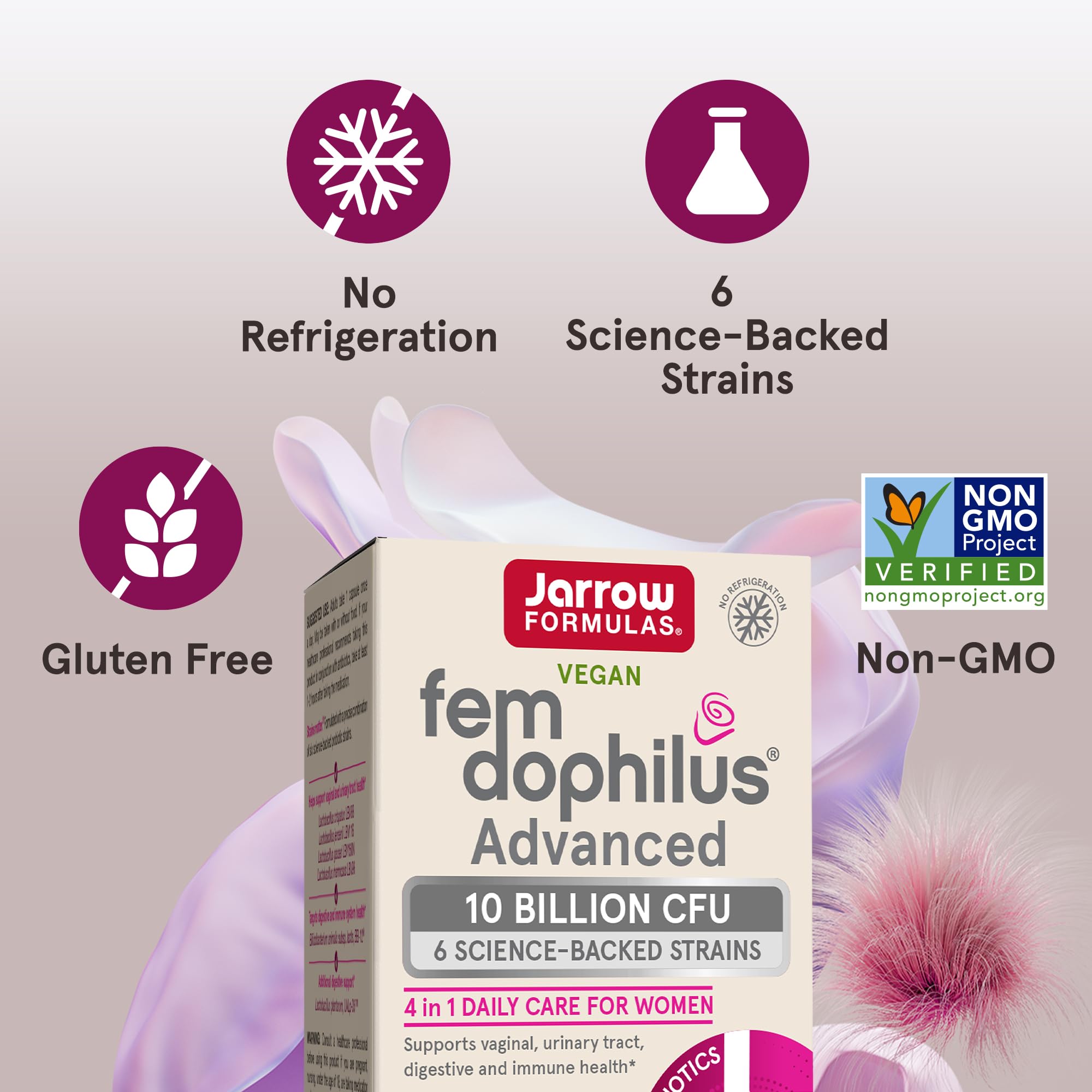 Foto 5 pulgar | Suplemento Jarrow Formulas Fem-dophilus 10 Mil Millones De Cfu X30 - Venta Internacional.