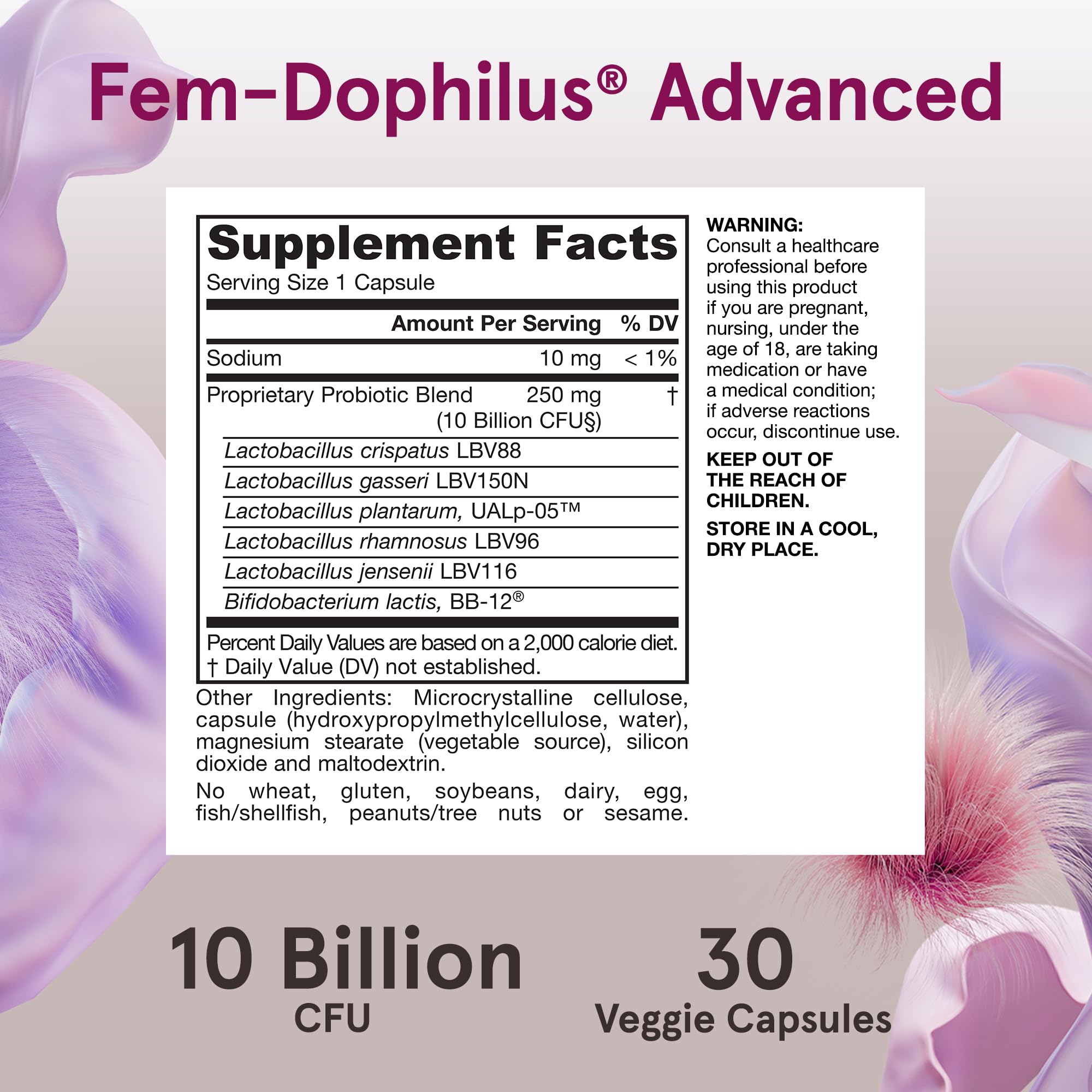 Foto 6 pulgar | Suplemento Jarrow Formulas Fem-dophilus 10 Mil Millones De Cfu X30 - Venta Internacional.