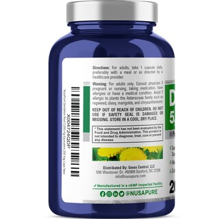 Foto 3 | Suplemento De Extracto De Raíz De Diente De León Nusapure, 5000 Mg, 200 Cápsulas - Venta Internacional.