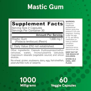Foto 6 | Suplemento Jarrow Formulas Mastic Gum 1000 Mg 60 Cápsulas - Venta Internacional.