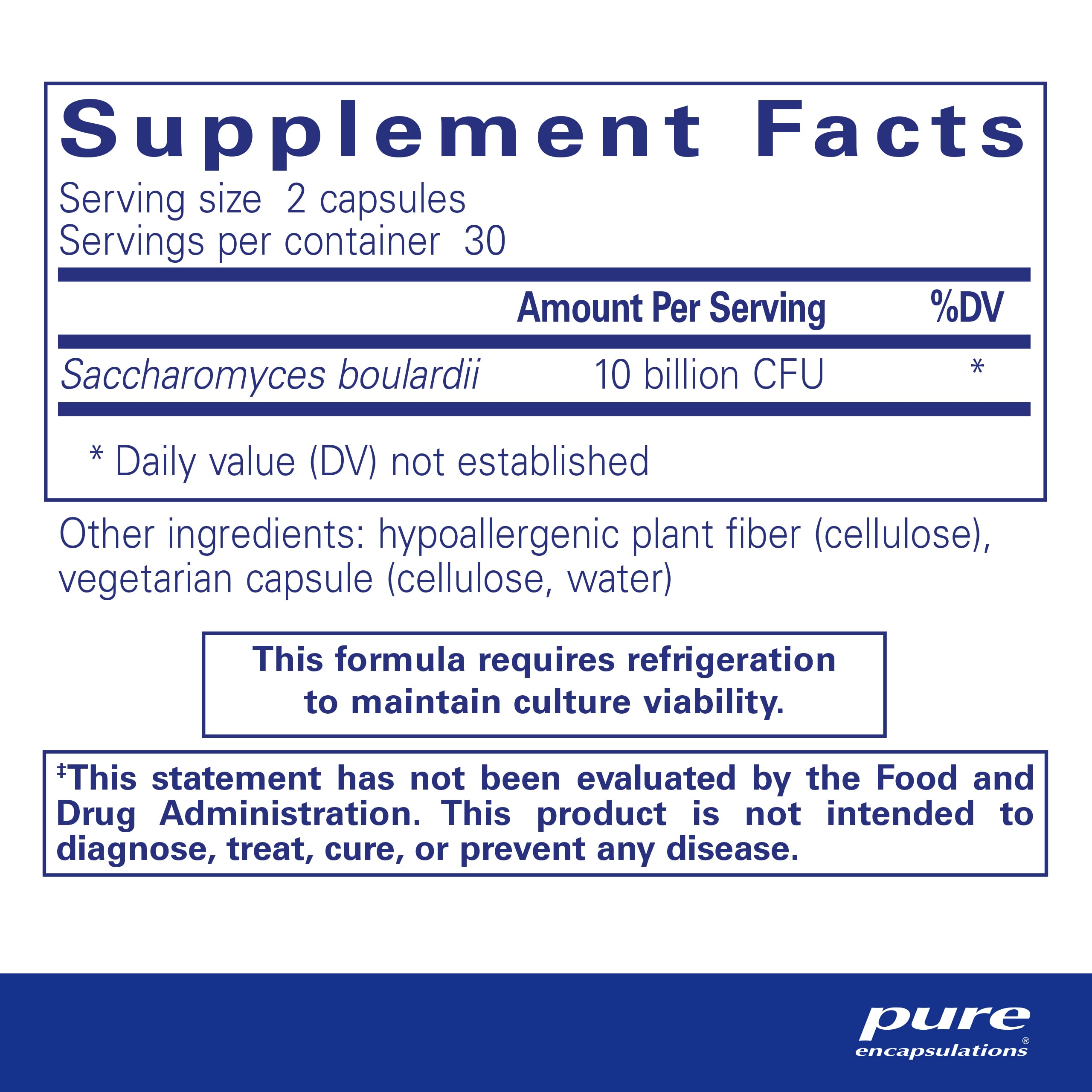 Foto 3 pulgar | Suplemento Pure Encapsulations Saccharomyces Boulardii 60 Cápsulas - Venta Internacional.