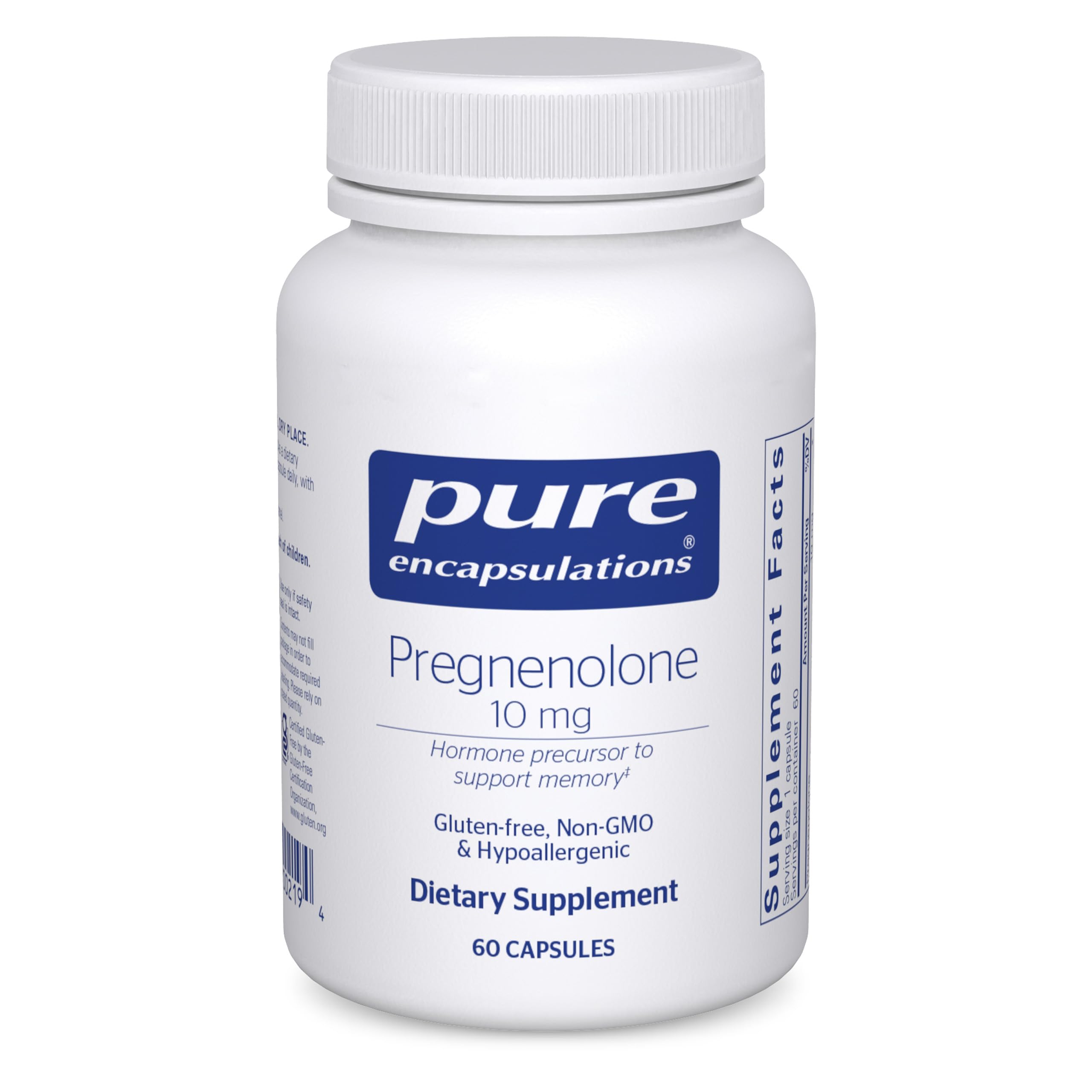Foto 2 pulgar | Suplemento Pure Encapsulations Pregnenolone 10 Mg 60 Cápsulas - Venta Internacional.