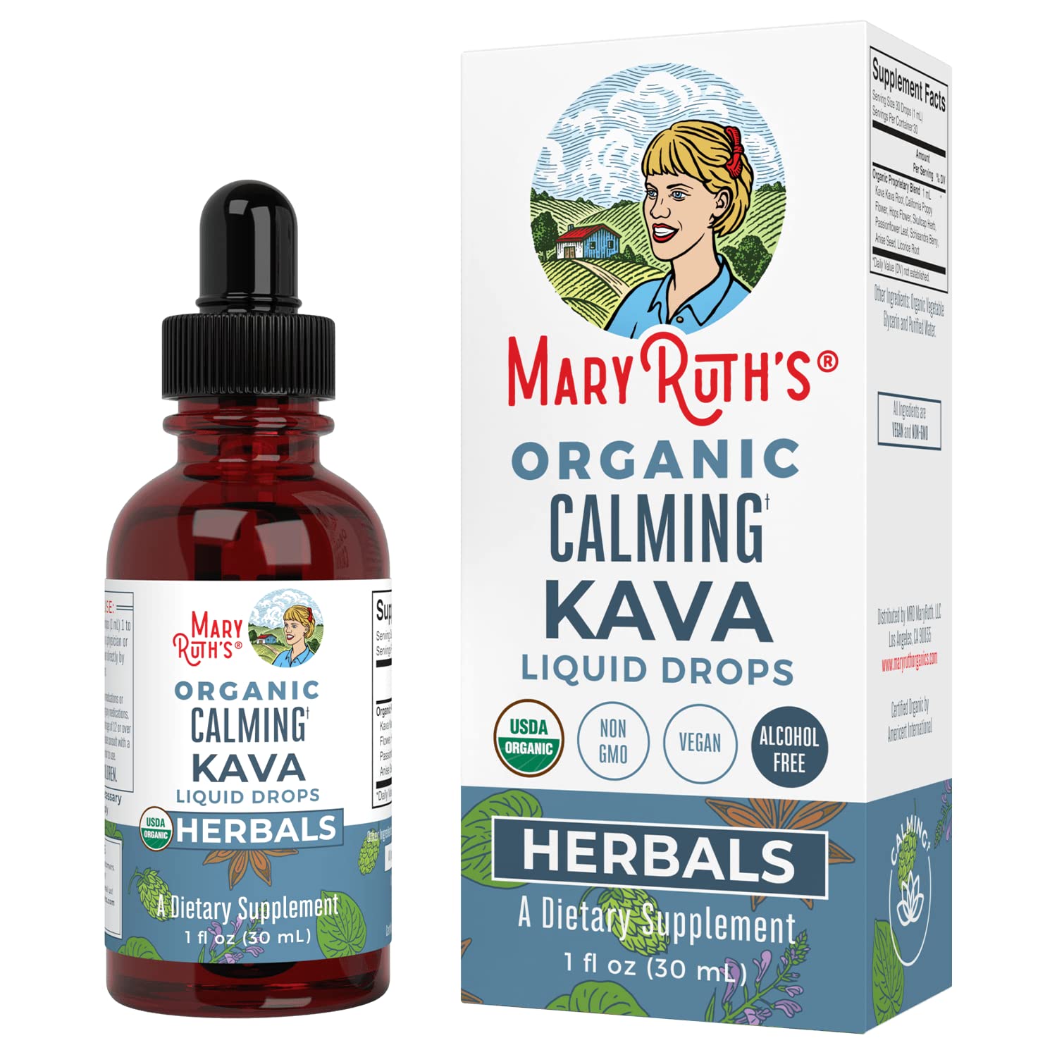 Foto 2 pulgar | Suplemento Herbal Drop Maryruth Organics Calmness 30 Porciones - Venta Internacional.