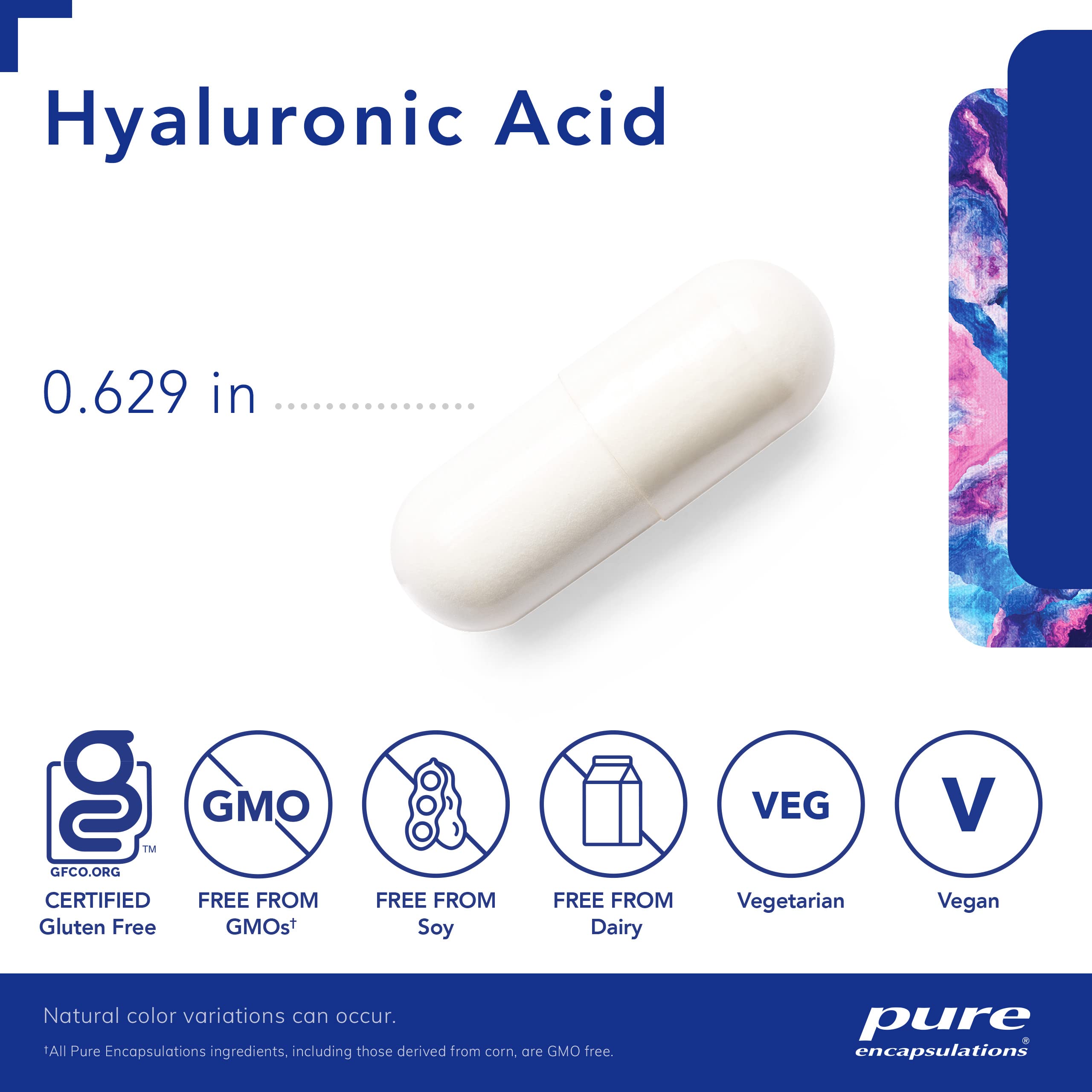 Foto 4 pulgar | Suplemento De Ácido Hialurónico Pure Encapsulations 60 Cápsulas - Venta Internacional.