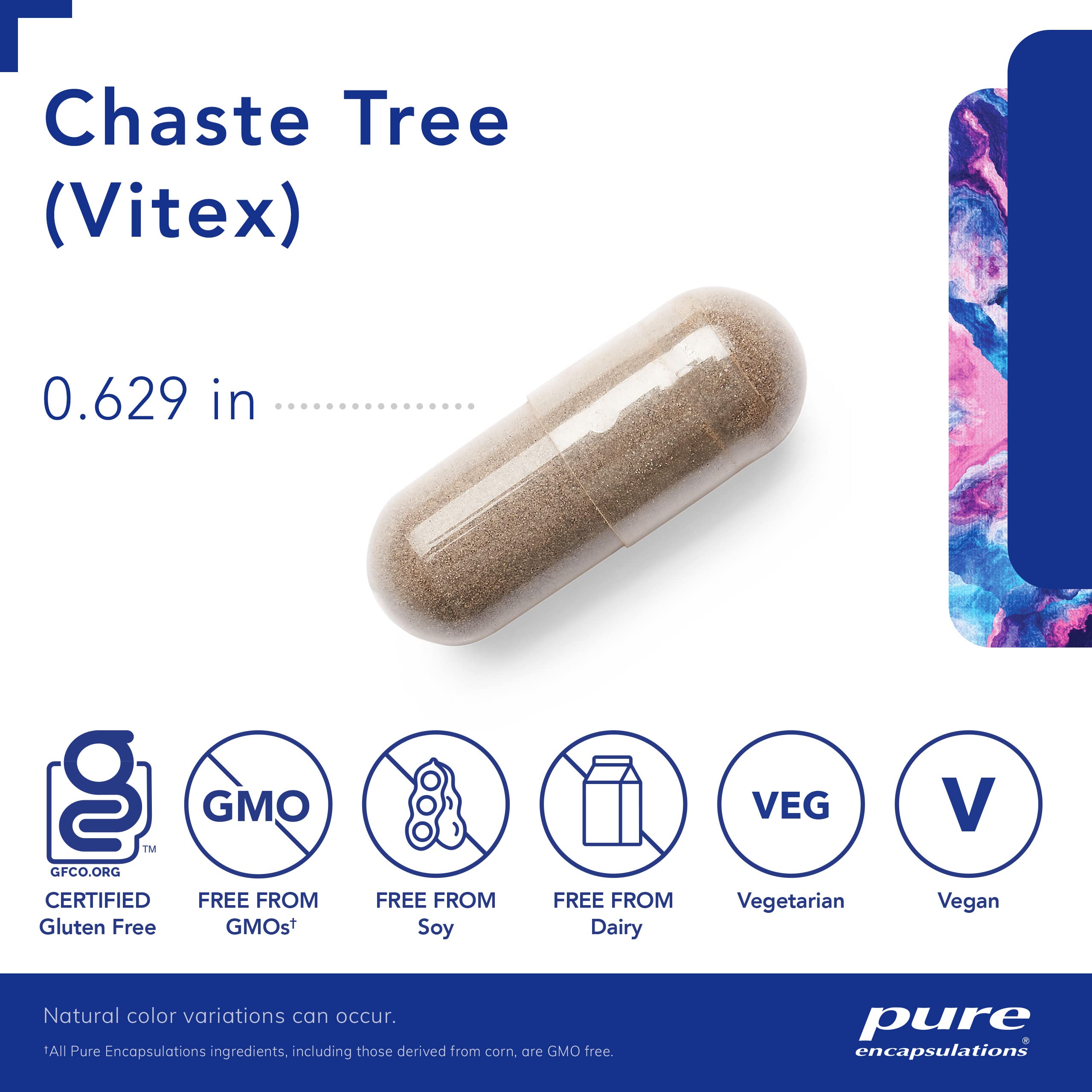Foto 4 pulgar | Suplemento Pure Encapsulations Chaste Tree (vitex) 60 Cápsulas - Venta Internacional.