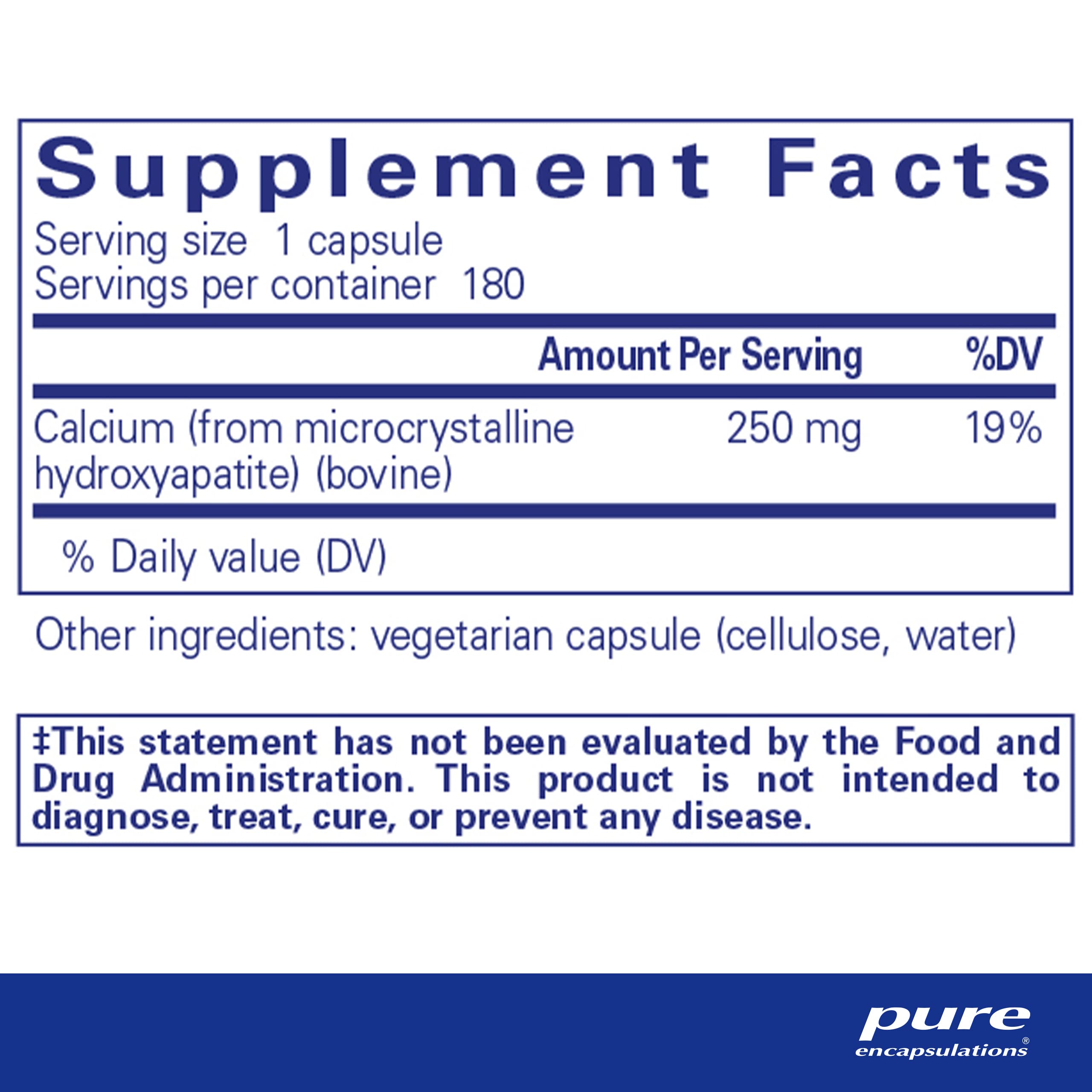 Foto 3 pulgar | Suplemento Pure Encapsulations Calcium Mcha 180 Cápsulas - Venta Internacional.