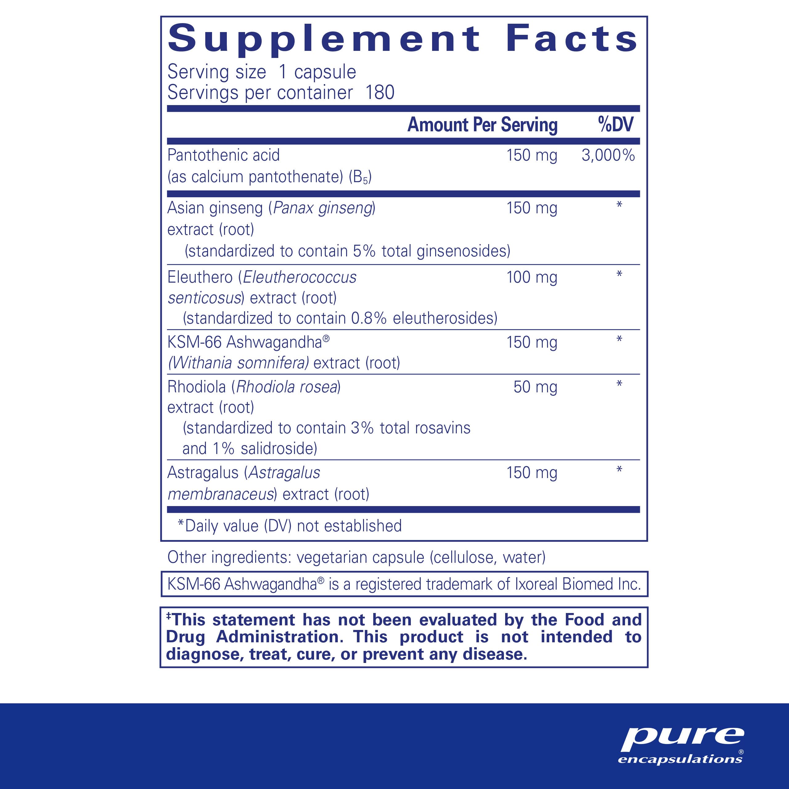 Foto 3 pulgar | Suplemento Pure Encapsulations Phyto-adr 180 Cápsulas - Venta Internacional.