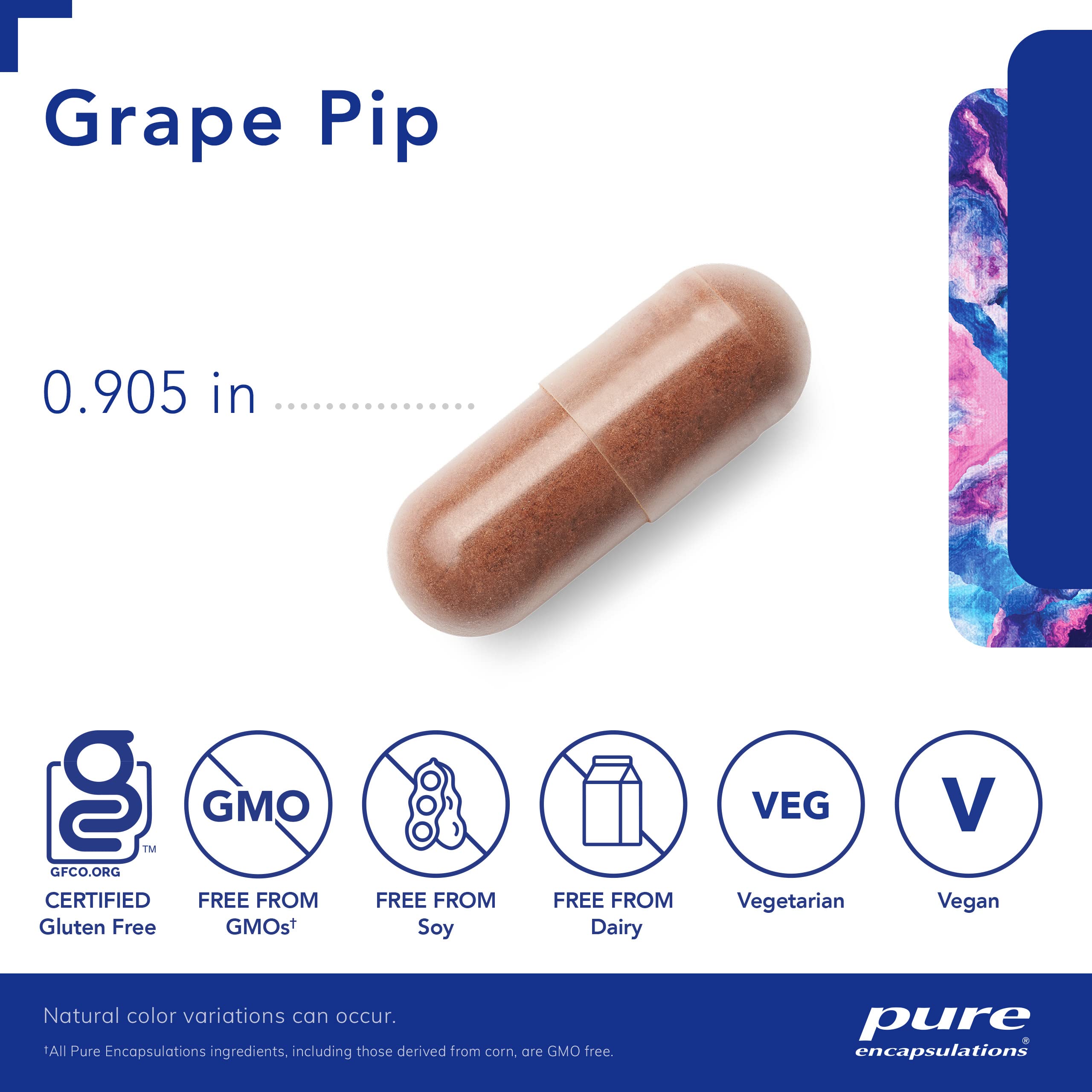 Foto 4 pulgar | Suplemento Pure Encapsulations Grape Pip 500 Mg 120 Cápsulas - Venta Internacional.