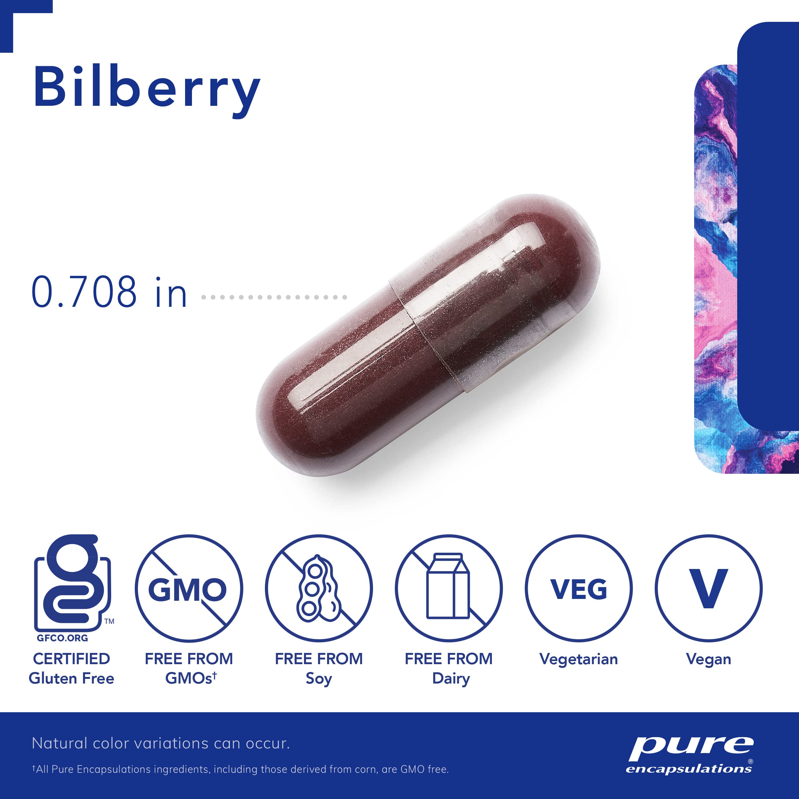 Foto 4 pulgar | Suplemento Pure Encapsulations Bilberry 160 Mg 120 Cápsulas - Venta Internacional.