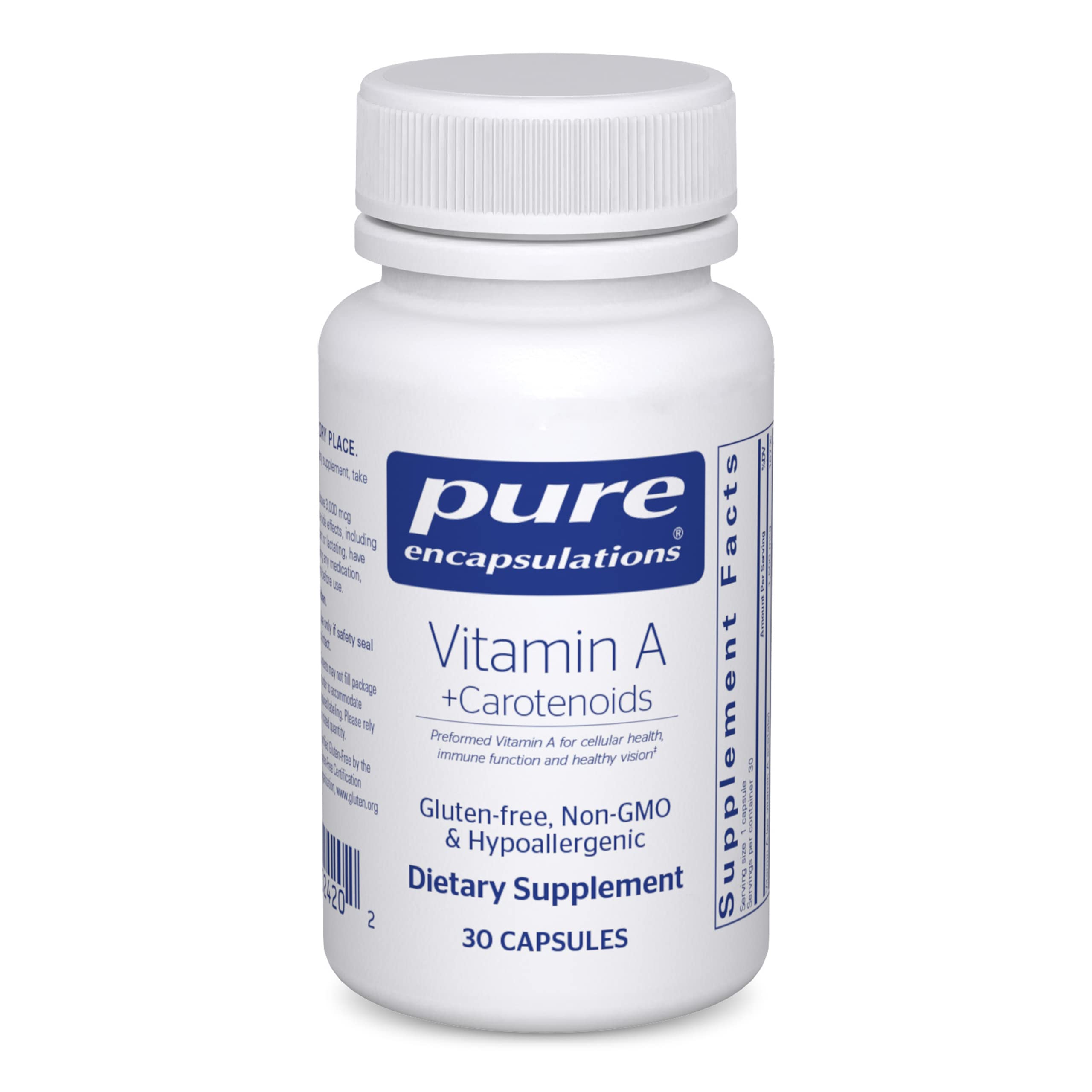 Foto 2 pulgar | Suplemento Dietético Pure Encapsulations Vitamin A 30 Cápsulas - Venta Internacional.