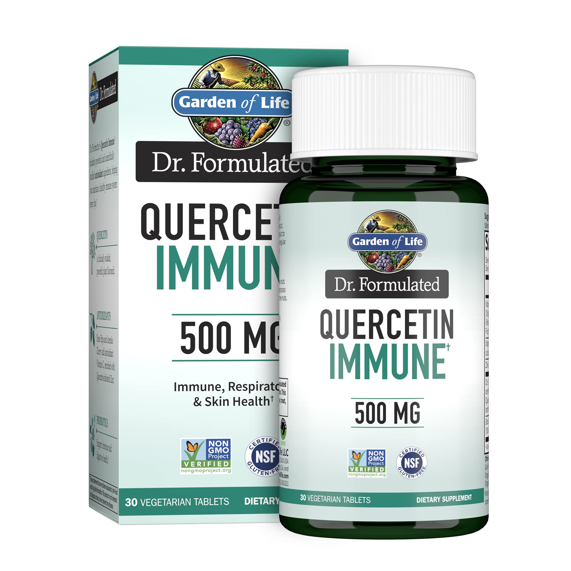 Foto 2 pulgar | Suplemento Garden Of Life Quercetin Immune System 30 Comprimidos - Venta Internacional.