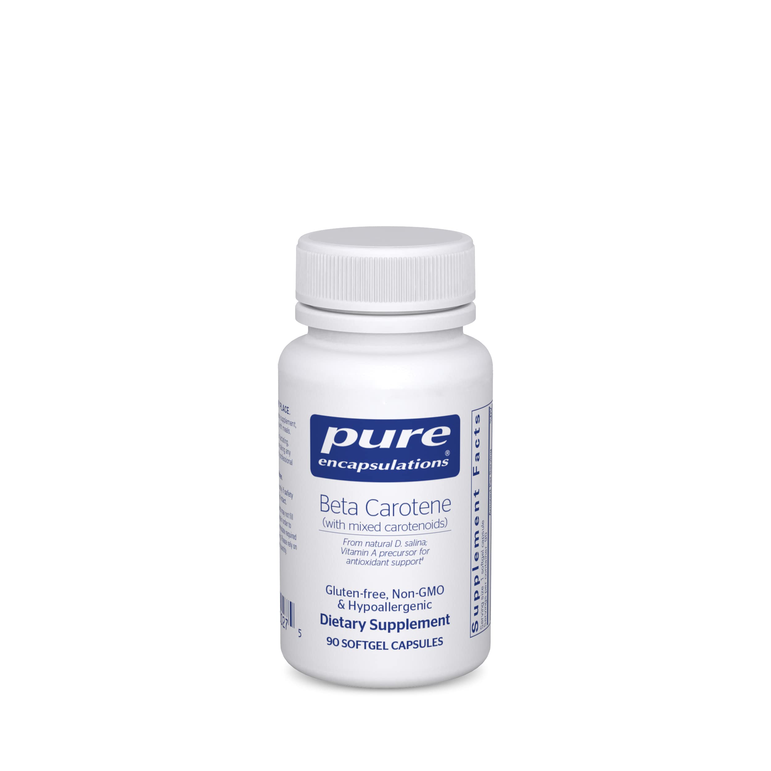 Foto 2 pulgar | Betacaroteno Supplement Pure Encapsulations, 90 Cápsulas De Gelatina Blanda - Venta Internacional.