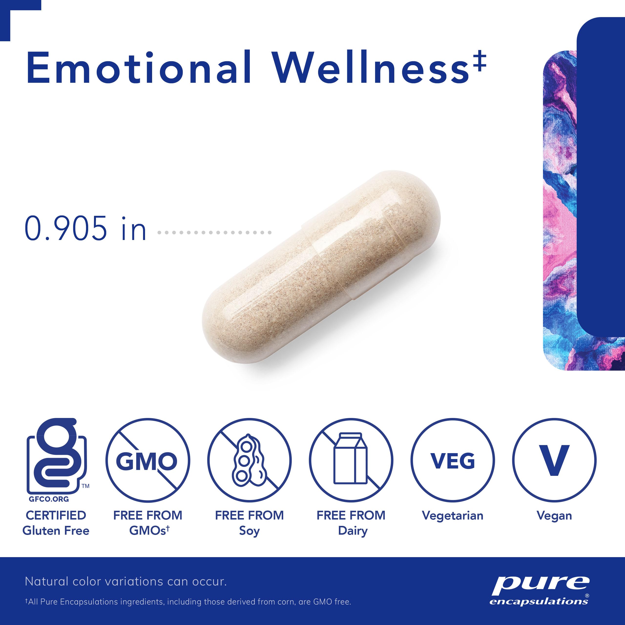 Foto 4 pulgar | Suplemento Pure Encapsulations Emotional Wellness 60 Cápsulas - Venta Internacional.