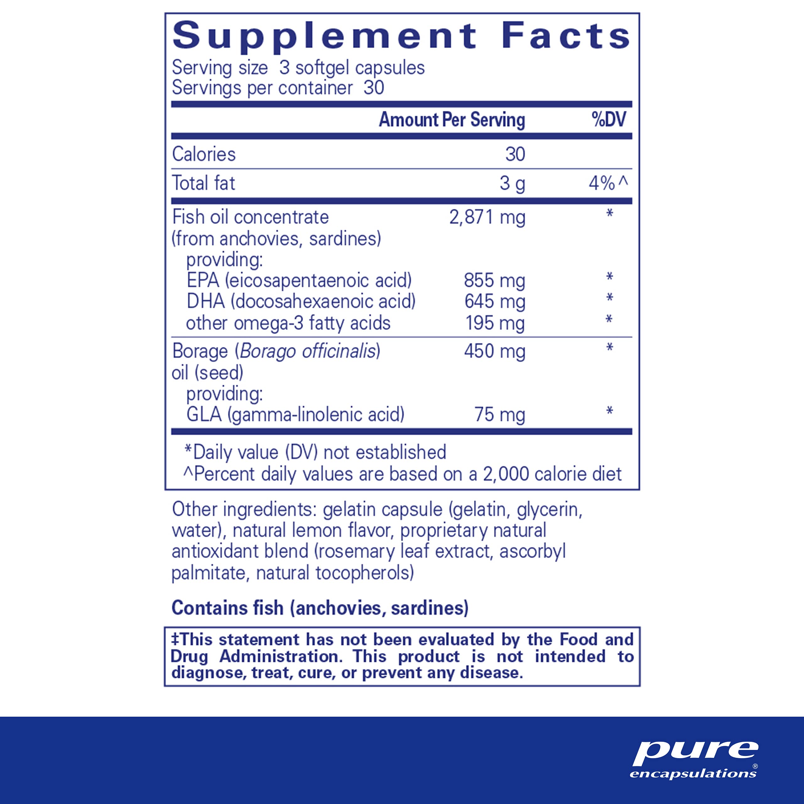 Foto 3 pulgar | Suplemento Pure Encapsulations Visionpro Epa/dha/gla 90 Cápsulas - Venta Internacional.