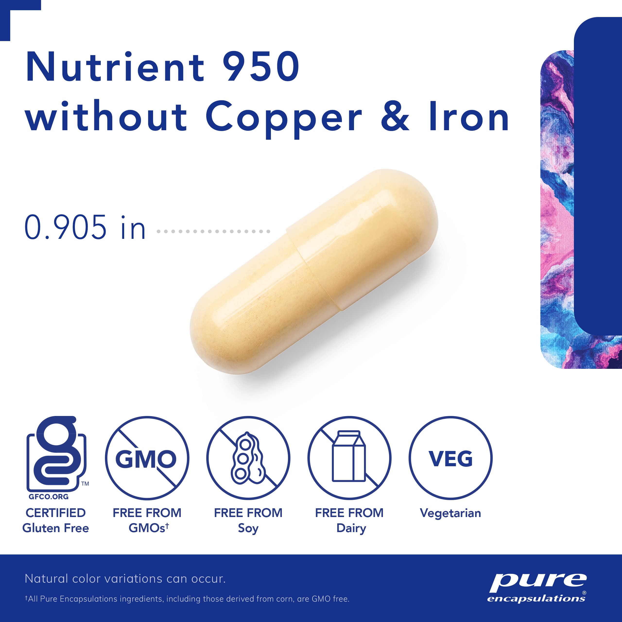 Foto 4 pulgar | Suplemento Pure Encapsulations Nutrient 950 Sin Cobre Ni Hierro - Venta Internacional.