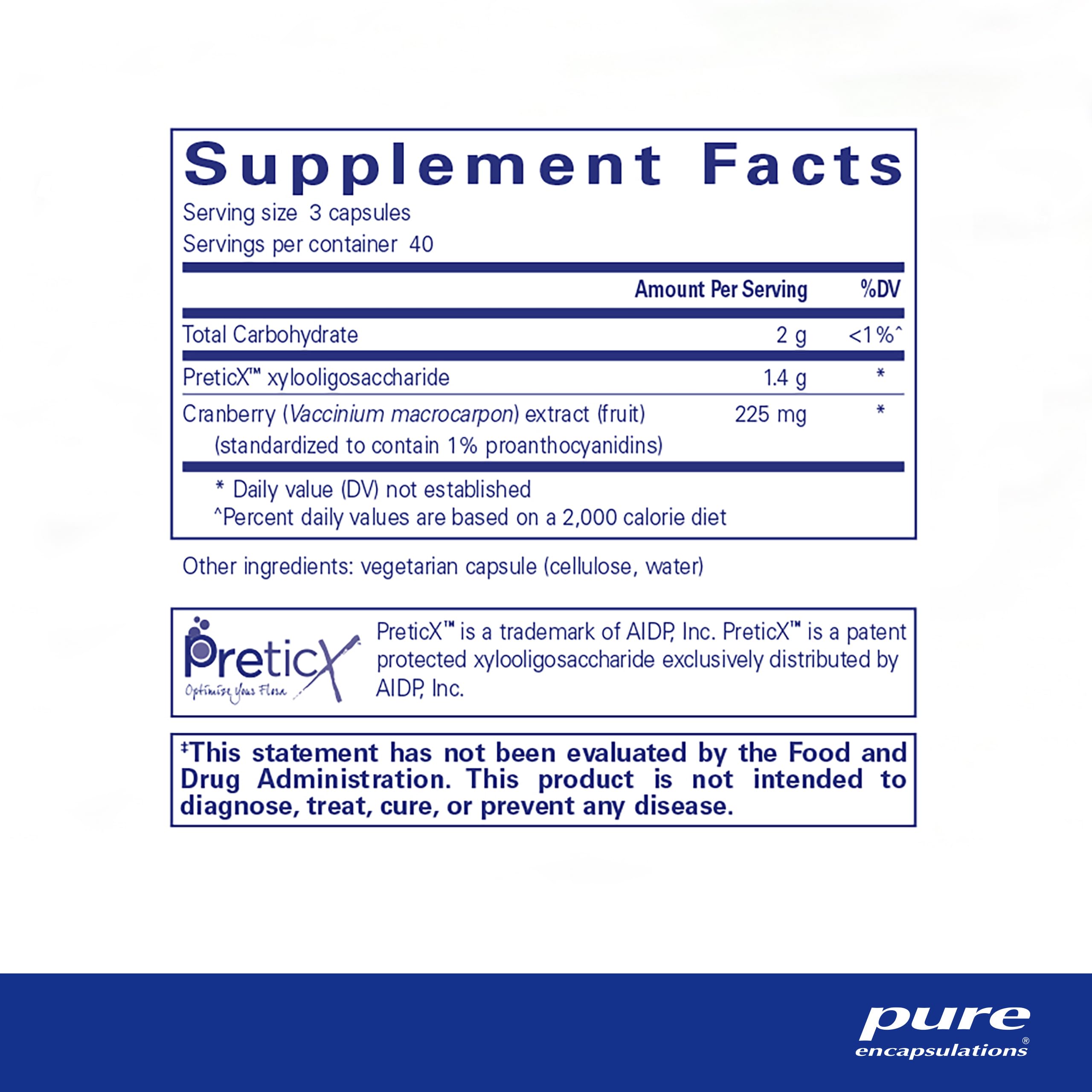 Foto 3 pulgar | Suplemento Pure Encapsulations Poly-prebiotic 120 Cápsulas - Venta Internacional.