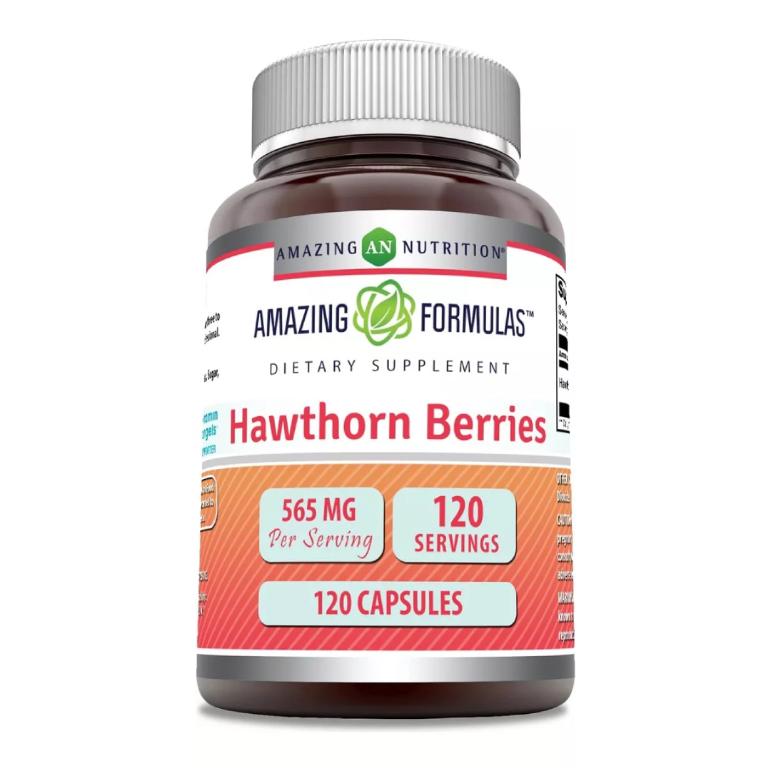 Foto 2 pulgar | Amazing Formulas Hawthorn Berries 565mg Espino Antioxidante, Salud Cardiovascular, Control De La Presión Arteri
