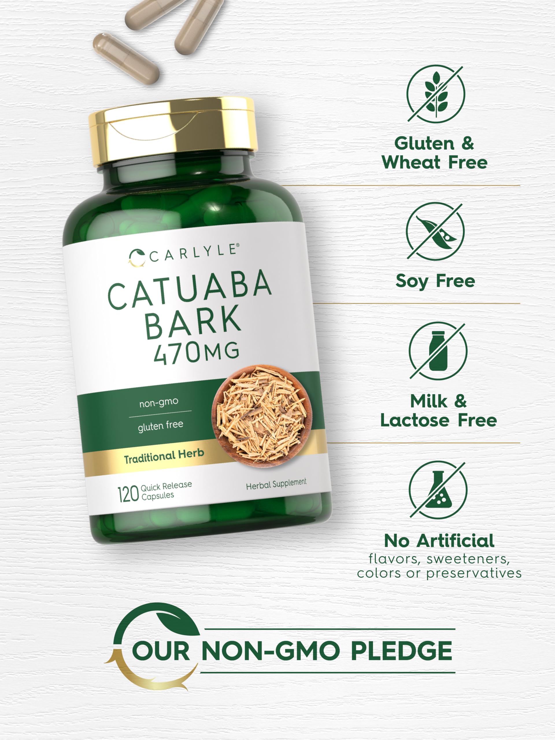 Foto 5 pulgar | Suplemento De Extracto De Corteza De Carlyle Catuaba 470 Mg 120 Cápsulas - Venta Internacional.