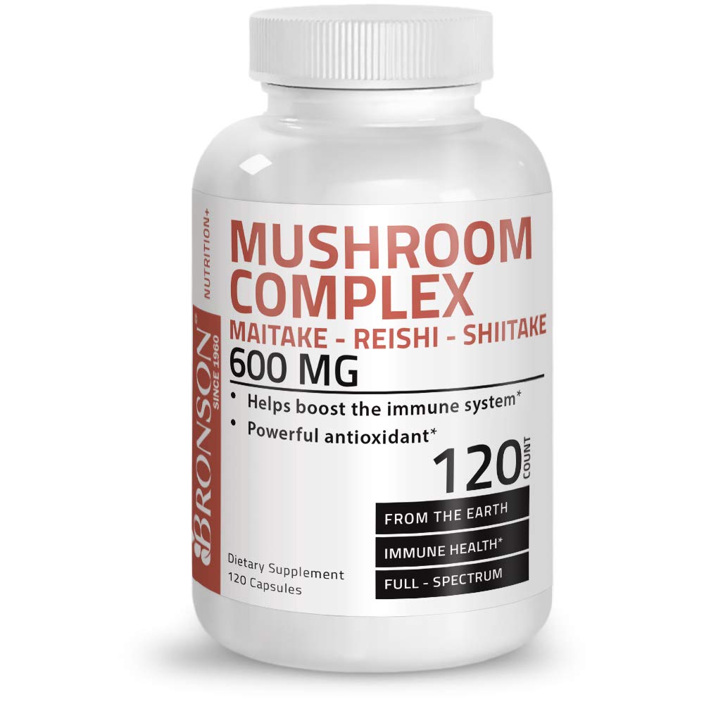 Foto 6 pulgar | Suplemento Bronson Triple Mushroom Complex 600 Mg 120 Cápsulas - Venta Internacional.