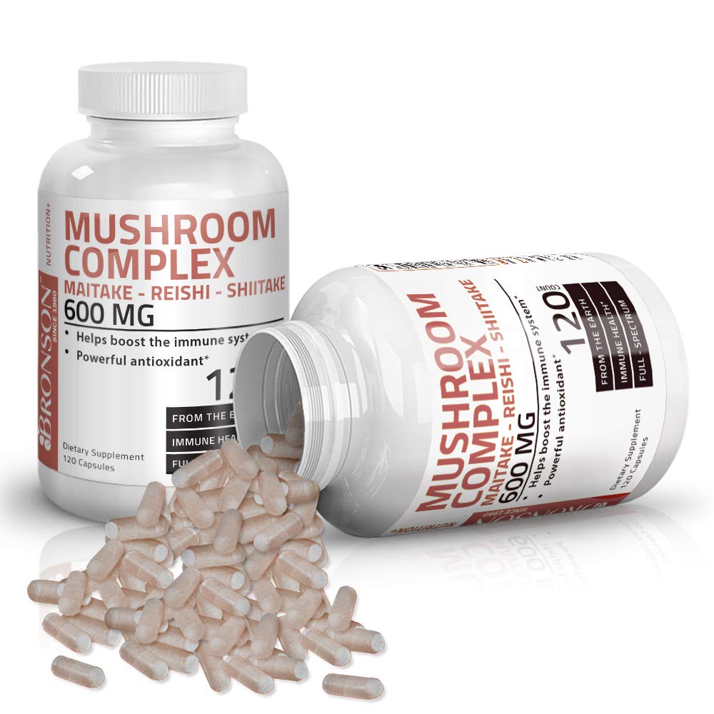 Foto 7 pulgar | Suplemento Bronson Triple Mushroom Complex 600 Mg 120 Cápsulas - Venta Internacional.