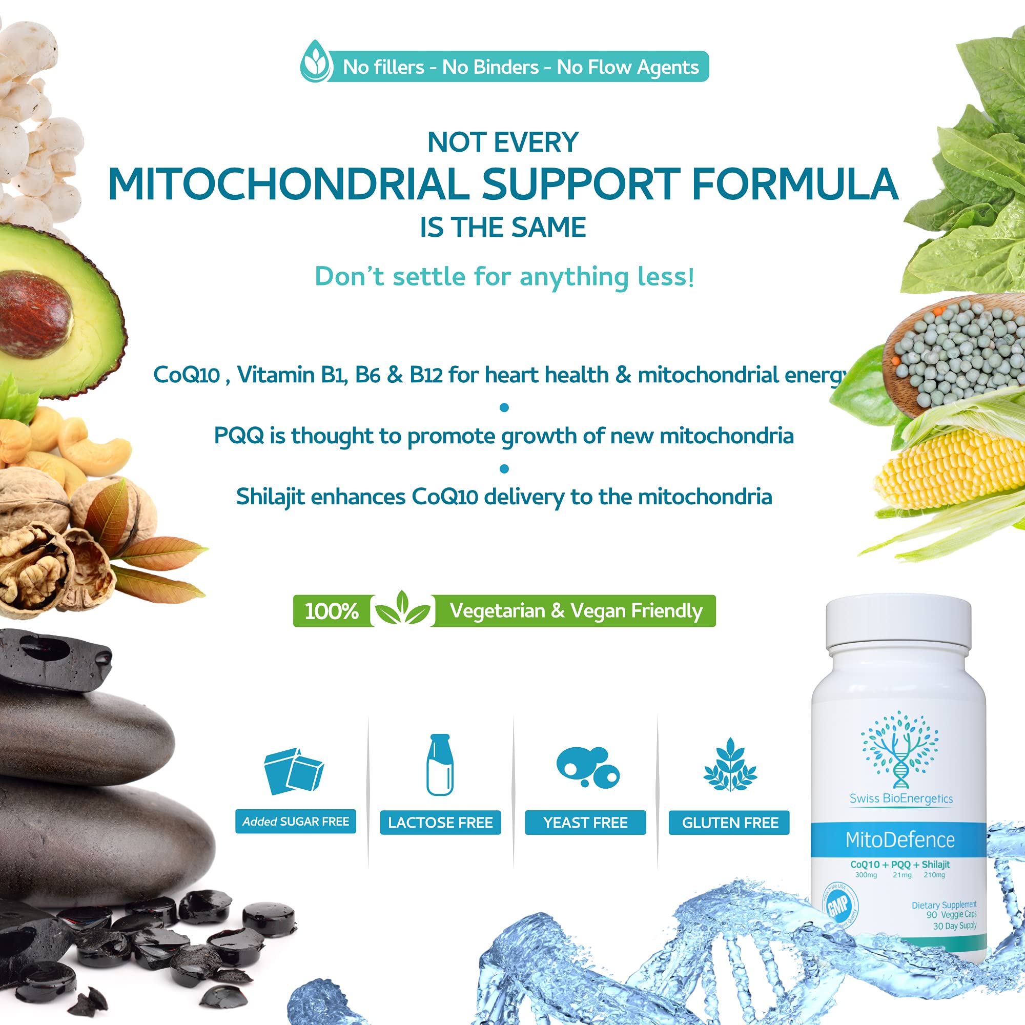 Foto 5 pulgar | Suplemento Swiss Bioenergetics Mitodefence Coq10 300 Mg Pqq 2 - Venta Internacional.