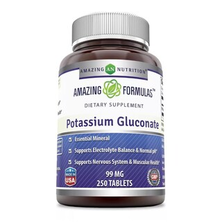 Foto 1 | Amazing Formulas Potassium Gluconate Función Muscular, Salud Cardiovascular Gluconato De Potasio 250 Tablets