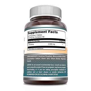 Foto 2 | Amazing Formulas L-citrulline 2000 Mg Citrulina Rendimiento Deportivo Salud Cardiovascular, 120 Tabletas