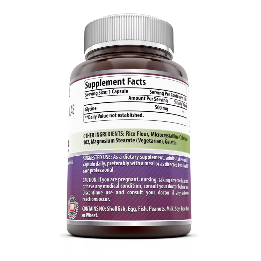 Foto 3 pulgar | Amazing Formulas Glicina Apoyo Del Sueño Dormir Bien, Salud Articular Apoyo Metabolico 180 Cápsulas